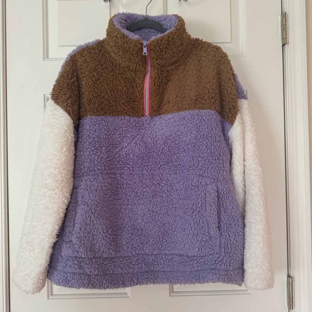GAP Quarter Zip Sherpa Sweatshirt, Large